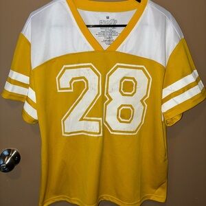 Goodie Two Sleeves Yellow and White Sports Jersey